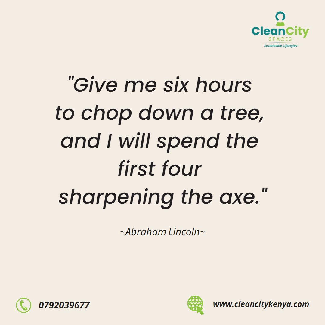 Adopt a planning mentality when approaching any challenge

#cleancity #cleanspace #cleanculture #nairobi #champions #ready4next #happyhome