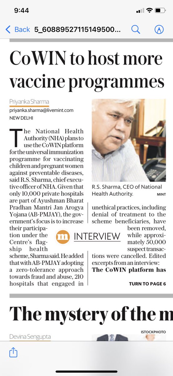 journo_priyanka's tweet photo. @AyushmanNHA “Discussions are going on to repurpose #CoWIN platform to accommodate the #UniversalImmunizationProgram for providing vaccination to children and pregnant mothers against preventable diseases,” says Dr RS Sharma, CEO,National Health Authority
https://t.co/Sof67Y4qQV https://t.co/MawDsEUPJA