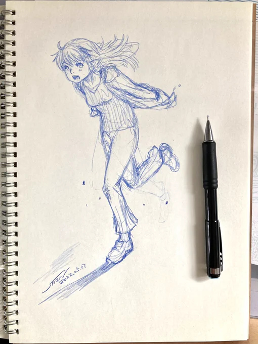 スランプなのか
a3 サイズをa2サイズくらいに感じてしまう現象を発症中。

#イラスト #オリジナルキャラクター #illustration #drawing 