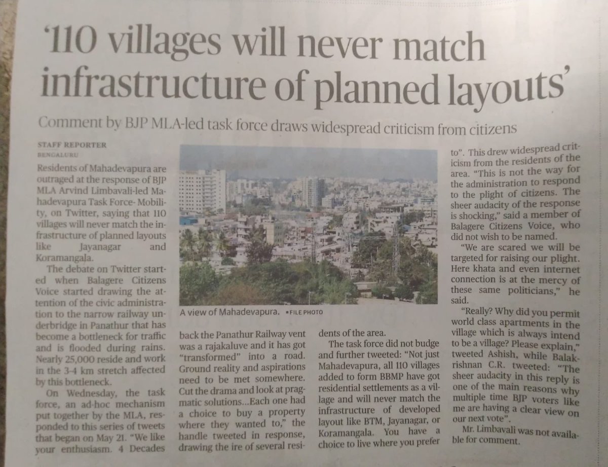 AAPBellandur's tweet photo. ⁦@ArvindLBJP⁩ backed organisation ⁦⁦@MTF_Mobility⁩ Mahadevpura task force trying to lower the expectations of people before election so that people don’t cry/demand too much ⁦@WFRising⁩ ⁦@kdevforum⁩ ⁦@NammaBengaluroo⁩ ⁦@NammaWhitefield⁩ https://t.co/FvhxLDkM0w