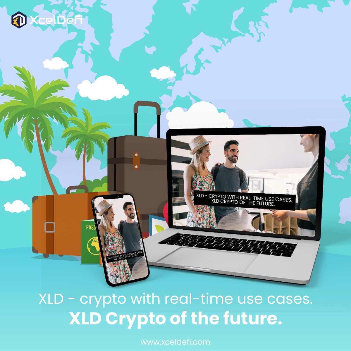 XcelPay_XLD's tweet photo. #Crypto without proper use cases cannot survive long &amp; has no future potential.  The next-generation utility token $XLD provides you with the powerful real-time use cases across finance, travel &amp; e-commerce industry.

✅Get Details Information: https://t.co/TNf57Mflzu https://t.co/P7u1NatJrJ