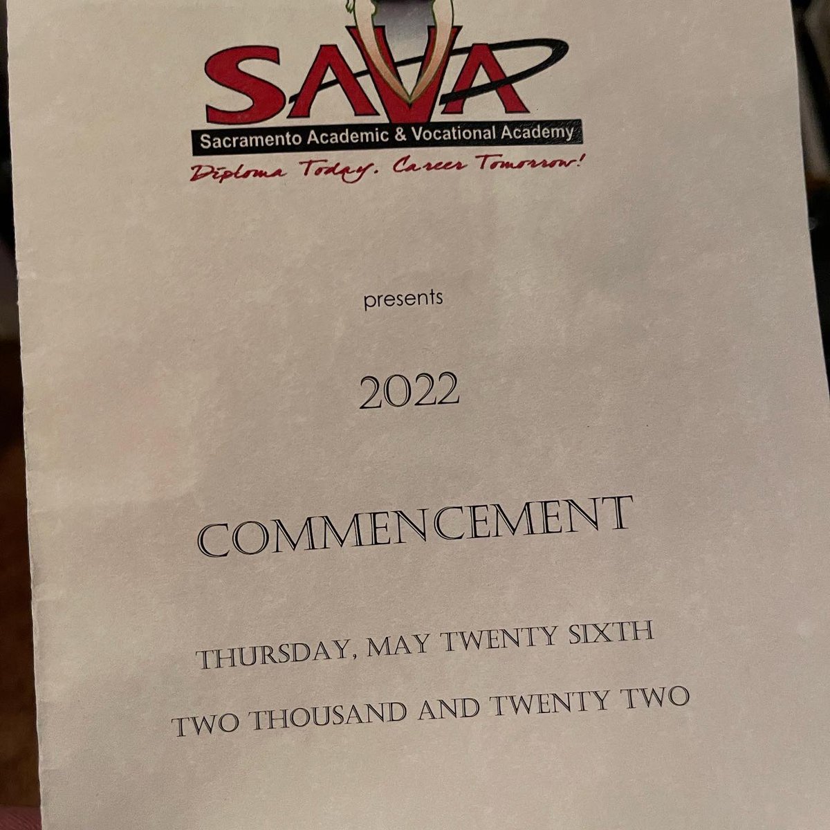 DrTecoyPorterSr's tweet photo. Congratulations to the 250 students of the 2022 graduating class from Sacramento Academic & Vocational Academy (SAVA). It was my honor to be your keynote speaker! Remember this is not the end of your story! Stay Gritty and Stay Resilient! #revontheroad #graduation #SAVA https://t.co/sBVJlpd0ec