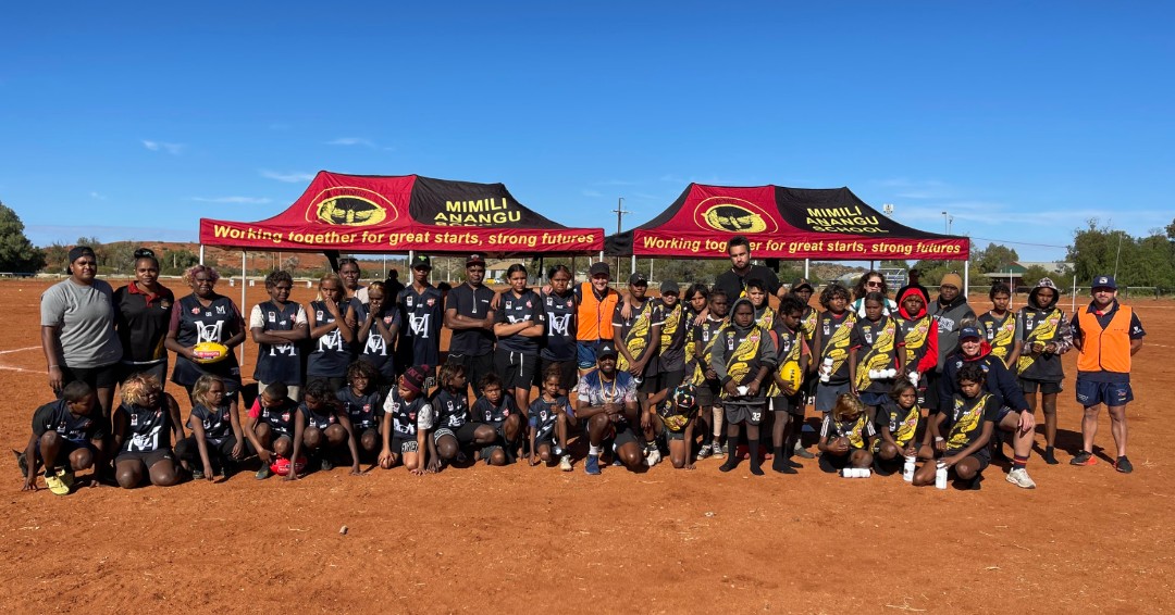 PYECAC's tweet image. The first AJFL Round in Mimili went beautifully 🏉

Congratulations to all the students on a great game played, and thank you to our sponsors and supporters for making this possible!

Keep an eye out for some photos from the match in Amata coming soon!