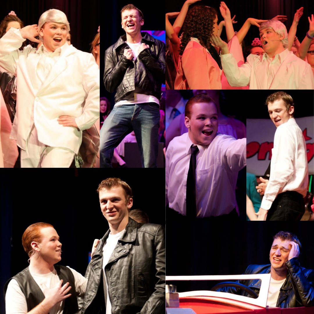 beforedownbeat's tweet photo. Tune in this Friday for our Season 4 finale episode all about 'Grease'! Enjoy these fun facts.

Fun Fact #3:
Host @HornerMackenzie &amp; theme music composer Brody (@flowzus) performed together in their high school production of Grease. 

#podcast #greaselightnin #teenangel #musical https://t.co/HYm2nip1mN