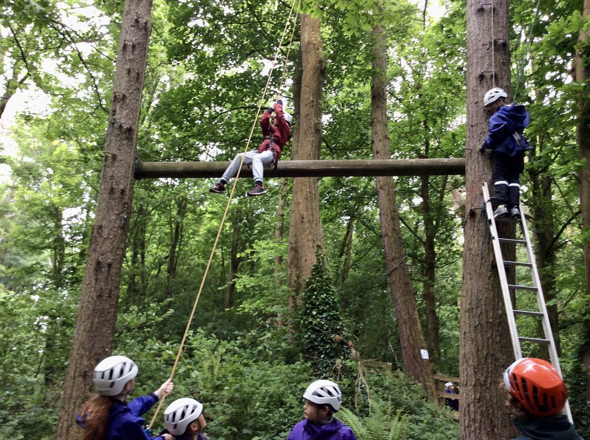 StPhilipsY6C22's tweet photo. High ropes in the woods tested our nerves! We bravely climbed to some height, relying on our team mates to keep us safe. #teamstphilips #stphilipsy6residential https://t.co/pq2nsKwJ1v