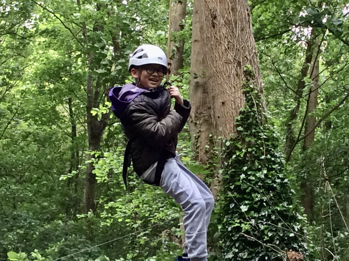 StPhilipsY6C22's tweet photo. High ropes in the woods tested our nerves! We bravely climbed to some height, relying on our team mates to keep us safe. #teamstphilips #stphilipsy6residential https://t.co/pq2nsKwJ1v
