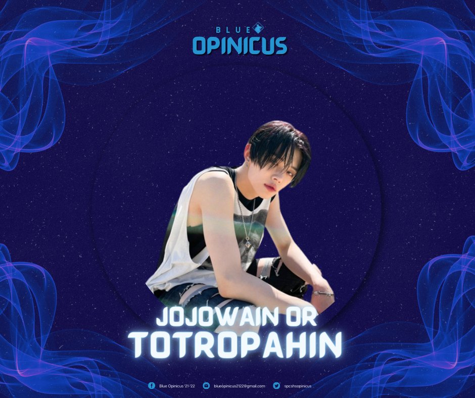 spcshsopinicus's tweet photo. CHOI YEONJUN. Jojowain or Totropahin, the choice is yours, blue opinicus.
#SPCOrigins
#SPCSHSDaysHiyas2022
#SPCSHSDays2022
#BlueOpinicus
#BLUEtifulOpinicus https://t.co/C5I9r7krxB