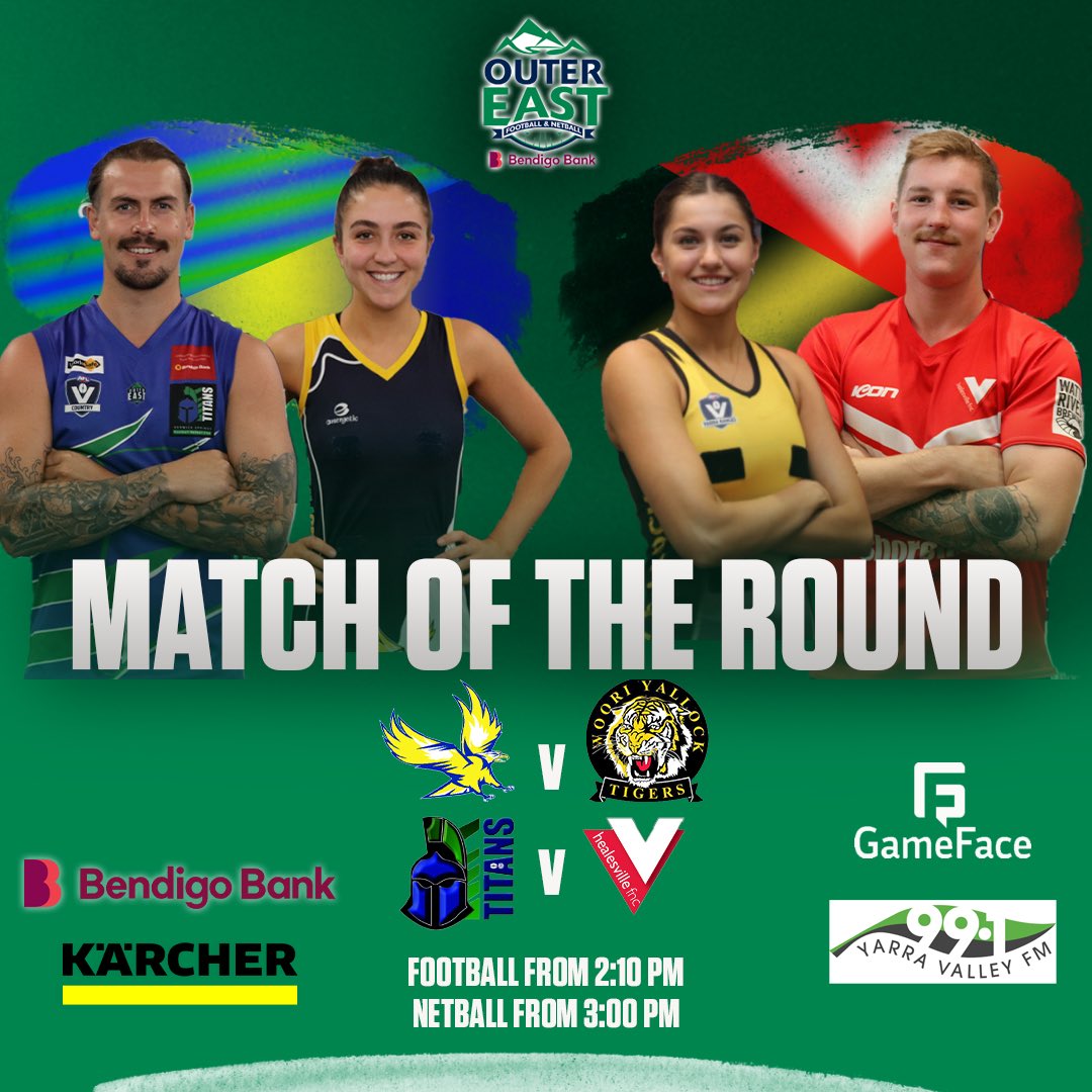 This weekends 'Match of the Round' will be a two-part affair, with Berwick Springs FNC and Healesville FNC in the football clash while <a href="/Beacyeagles/">Beaconsfield Netball</a> and Woori Yallock FNC will fight for the netball honours 🏉🏐

<a href="/YarraValleyFM/">Yarra Valley FM</a> 

📰 bit.ly/3MS5tVM