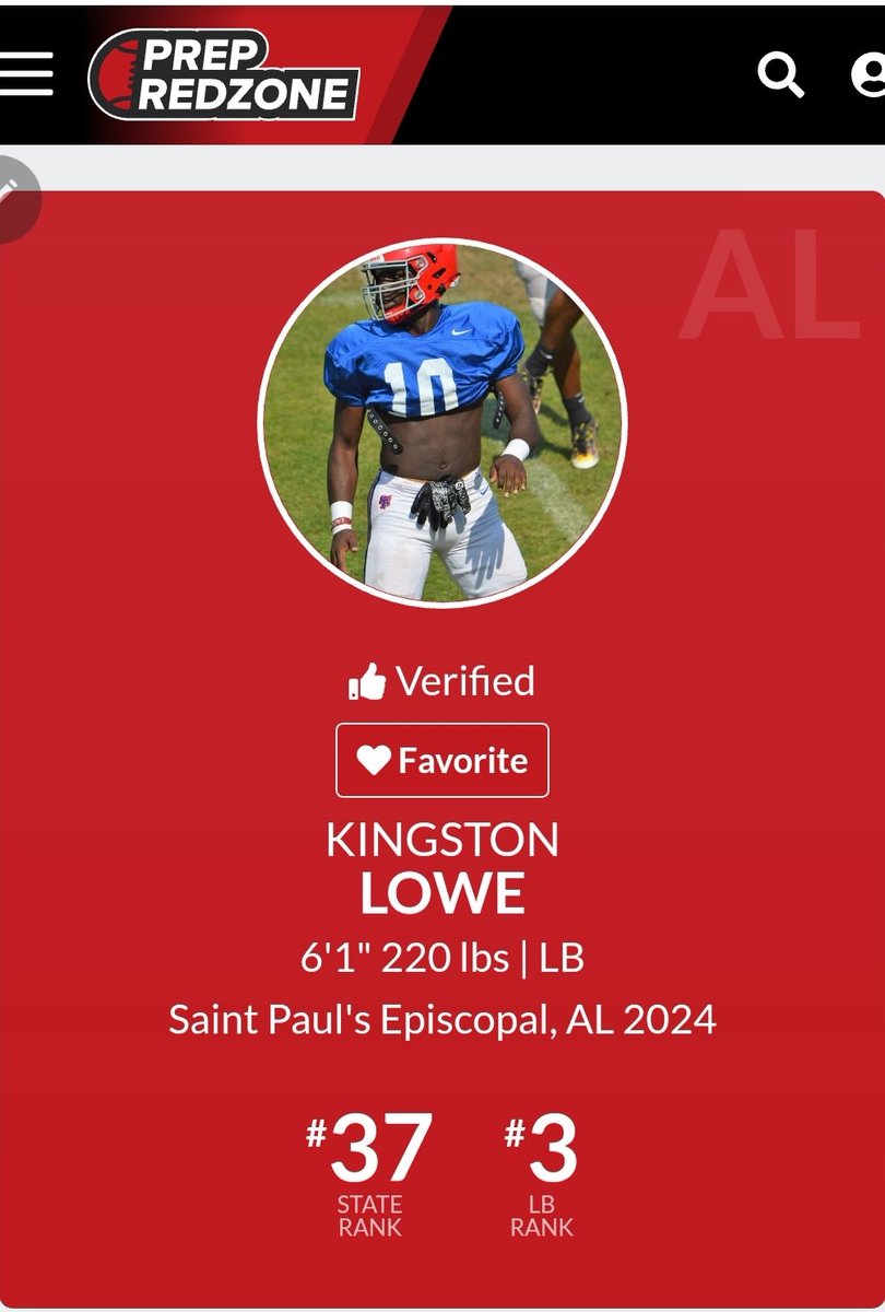 Kingston Lowe (@lowe_kingston) on Twitter photo Thank you <a href="/PrepRedzoneAL/">Prep Redzone Alabama</a> for ranking me. "Great things come from hardwork and perseverance."-Kobe Bryant <a href="/FAU_Recruiting/">FAU Football Recruiting</a> <a href="/JagsFB_Recruits/">South Alabama Football Recruiting 🏈</a> <a href="/TroyRecruiting/">Troy Football Recruiting ⚔️</a> <a href="/AuburnMade/">Auburn FB Recruiting</a> <a href="/AlabamaFTBL/">Alabama Football</a> <a href="/FSU_Recruiting/">Seminoles Recruiting</a> <a href="/GatorsFB/">Florida Gators Football</a> <a href="/RebelsFBRec/">Ole Miss Football Recruiting</a> <a href="/OhioStateFB/">Ohio State Football</a> <a href="/calabounty/">Corey LaBounty</a> <a href="/247Sports/">247Sports</a> <a href="/family_251/">251Family 7v7</a> <a href="/DexPreps/">DexPreps</a> Thank you <a href="/PrepRedzoneAL/">Prep Redzone Alabama</a> for ranking me. "Great things come from hardwork and perseverance."-Kobe Bryant <a href="/FAU_Recruiting/">FAU Football Recruiting</a> <a href="/JagsFB_Recruits/">South Alabama Football Recruiting 🏈</a> <a href="/TroyRecruiting/">Troy Football Recruiting ⚔️</a> <a href="/AuburnMade/">Auburn FB Recruiting</a> <a href="/AlabamaFTBL/">Alabama Football</a> <a href="/FSU_Recruiting/">Seminoles Recruiting</a> <a href="/GatorsFB/">Florida Gators Football</a> <a href="/RebelsFBRec/">Ole Miss Football Recruiting</a> <a href="/OhioStateFB/">Ohio State Football</a> <a href="/calabounty/">Corey LaBounty</a> <a href="/247Sports/">247Sports</a> <a href="/family_251/">251Family 7v7</a> <a href="/DexPreps/">DexPreps</a>