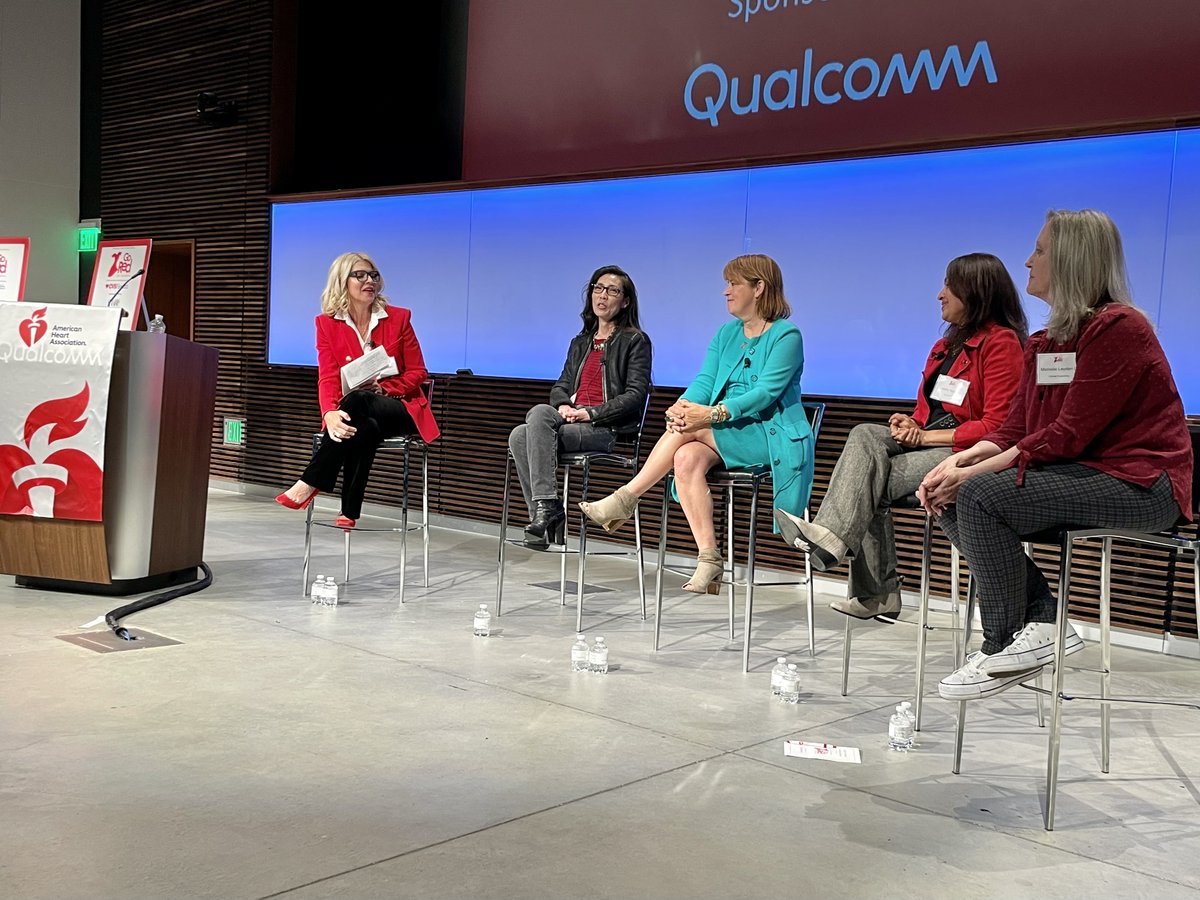 AHACalifornia's tweet photo. Women leaders from across San Diego came together this evening to share insights into their personal and professional careers and how they are Reclaiming Their Rhythm post Covid. Tonight's #SDGoRed "Heart to Heart" panel discussion was locally sponsored by @Qualcomm https://t.co/HbgBlA5arW