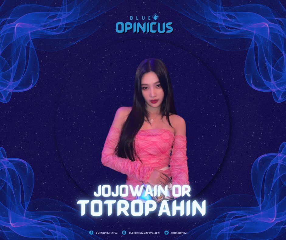 spcshsopinicus's tweet photo. PARK SOOYOUNG. Jojowain or Totropahin, the choice is yours, blue opinicus.
#SPCOrigins
#SPCSHSDaysHiyas2022
#SPCSHSDays2022
#BlueOpinicus
#BLUEtifulOpinicus https://t.co/8hHYkLms6K
