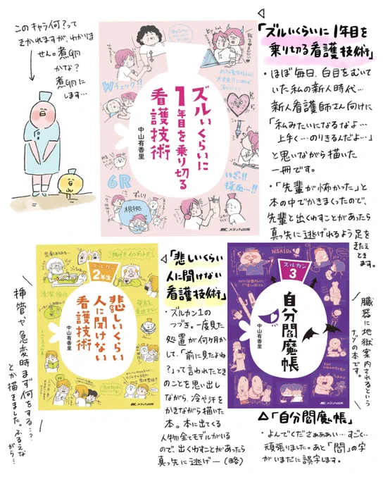 良かったら…良かったら看護師さん向けに描いた看護技術本、「ズルカン」も読んでいただけると泣いて喜びます…(小声)@中山 