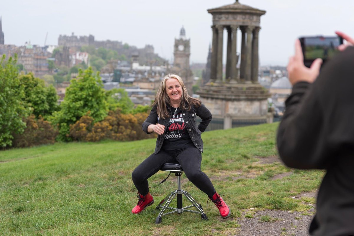 HanleyandBaird's tweet photo. Why is @Kirsty_baird1 up Calton Hill spinning ok. Drum stool? @JillLBarnett #edinburgh #4OF #unsignedartist #newrelease #22/06/2022 @annettehanley5 @Kerry_Thomson1 @georgeglen https://t.co/08LesObWe0
