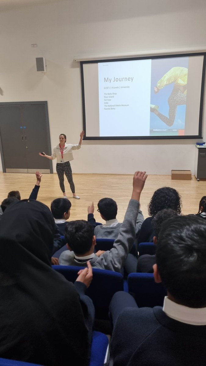 Thank you to <a href="/sweatybetty/">Sweaty Betty</a> and <a href="/LeedsDrama/">Leeds Conservatoire School of Drama</a> for coming to our year 7 and 8 employer encounters session. Our students enjoyed hearing about what your top job looks like.