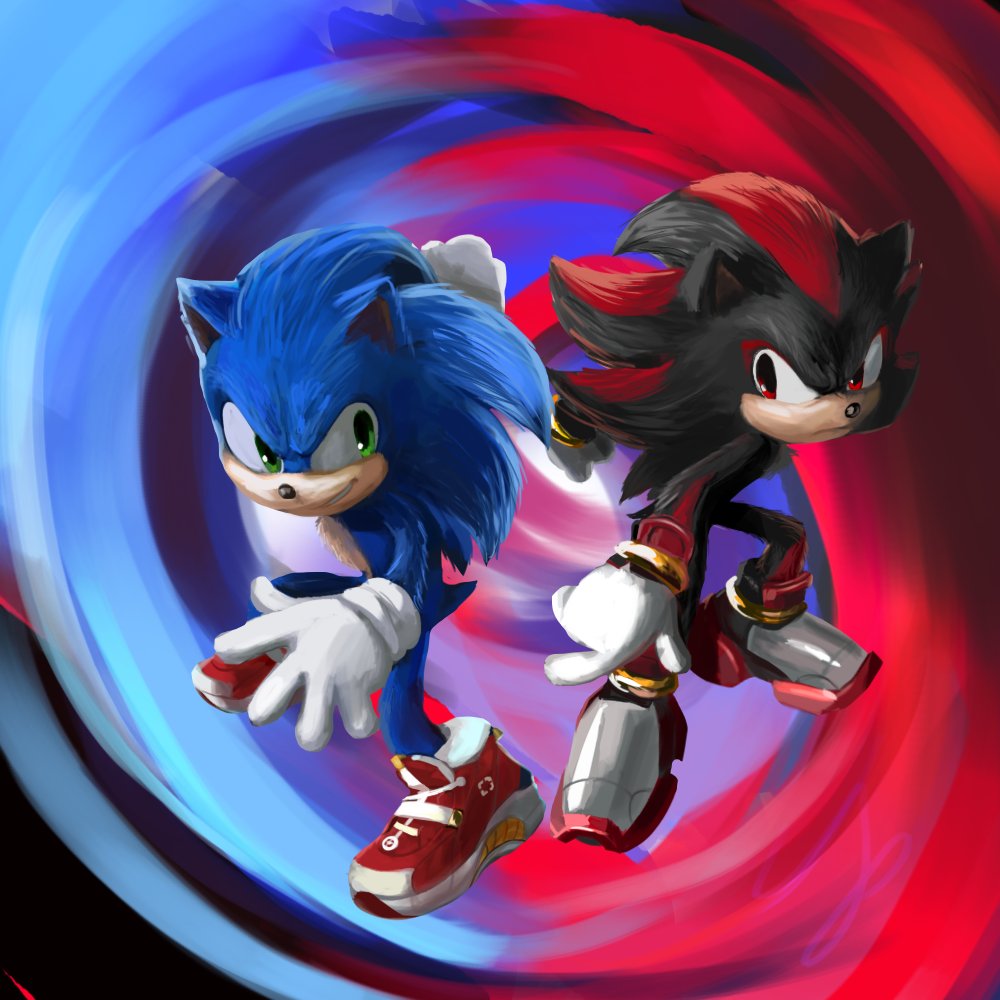 Art] Sonic Vs. Shadow (Movie Edition) : r/SonicTheHedgehog