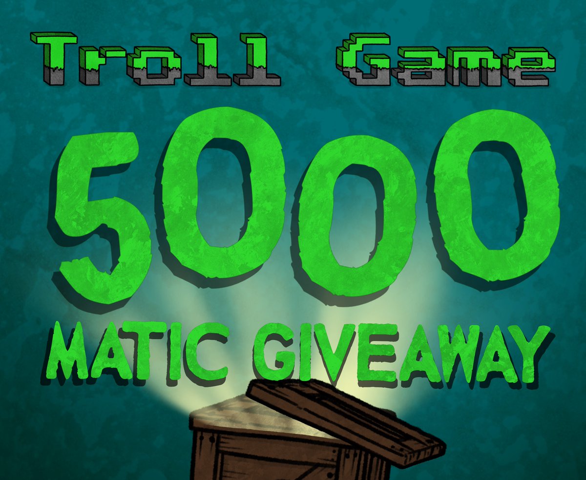 TrollGameNFT's tweet photo. 🔥5000MATICプレゼントキャンペーン🔥

トロールゲームのミントドロップ記念として、沢山の景品と最大5000MATICをプレゼントます!

詳しくはdiscordにてhttps://t.co/YkQqrIAjlK

#PolygonNFT #PolygonNetwork #nft #NFTProject #NFTGame #TrollGame #P2E #MATIC #Polygon #Crypto #Giveaway https://t.co/qFaeNX8CCb