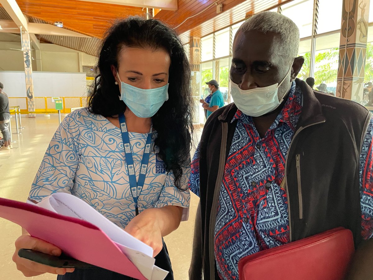 UNDP_Solomons's tweet photo. Accompanying the Minister is the Permanent Secretary for #MJLA, Dr. Paul Mae (@Kloppy15).
@UNDP_Solomons, @SDG16Plus through @nyuCIC, are supporting the Solomon Islands delegation in their preparation and participation in the meeting. #WorldJusticeForum https://t.co/XtOcFZPF23