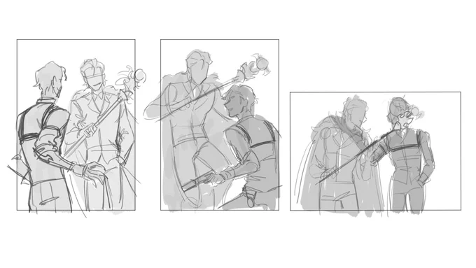[comm wip] new thread again, thumbnail sketches this oneee 