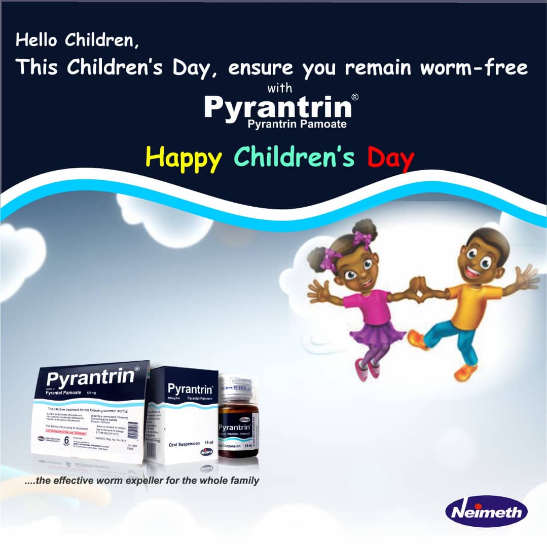 NeimethPlc's tweet photo. Let us advocate, celebrate and promote children's rights to secure the future of every child. Happy Children's Day
#Neimethplc #children  #childrensday  #pyrantrin #worm #wormfreezone https://t.co/QksLoZQKSx