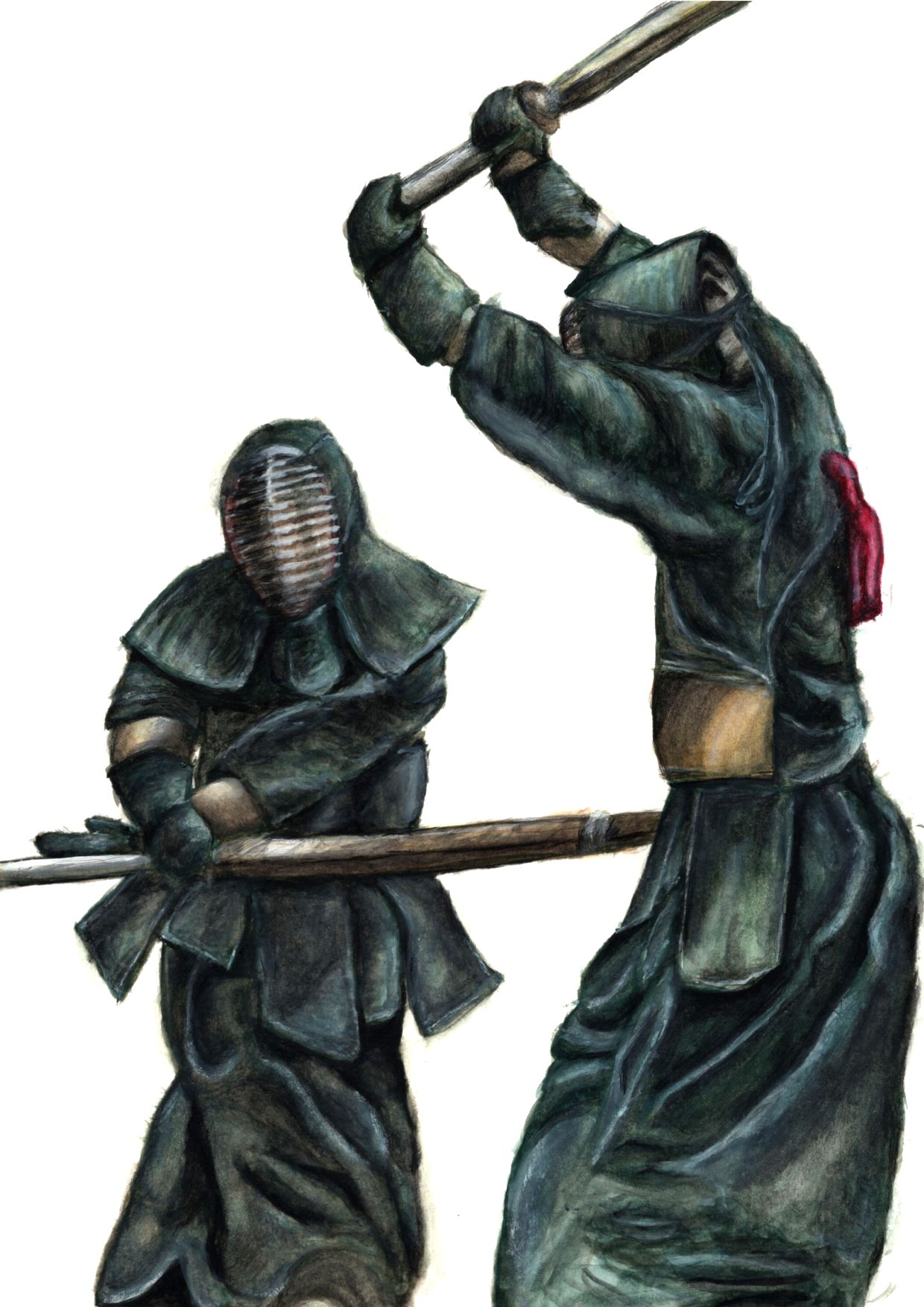 剣道イラスト成長日記 面 返し 胴 Kendo 剣道 水彩画 T Co Irt3hqgy2f Twitter