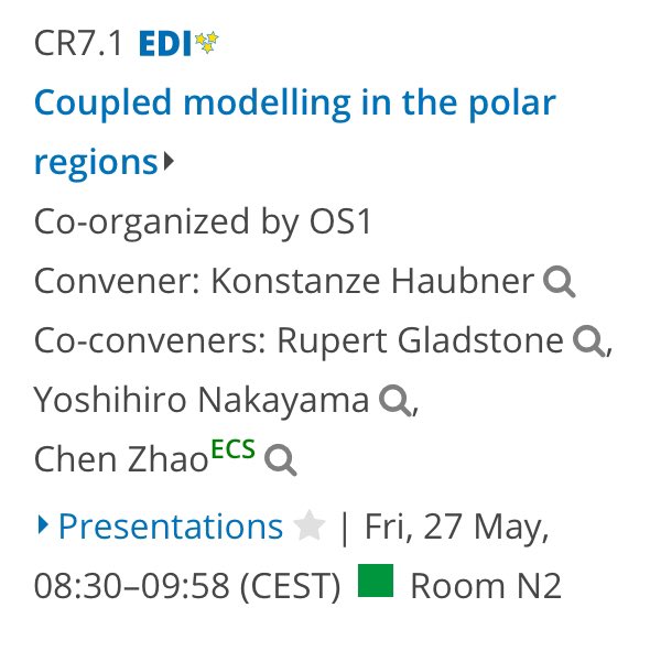 KonzHaubner's tweet photo. It’s finally happening. I’m on my way to our session „coupled modelling in the polar regions“ at #EGU22. Very excited to see this and everyone who shows up @EGU_CR https://t.co/ufjWAklxkG