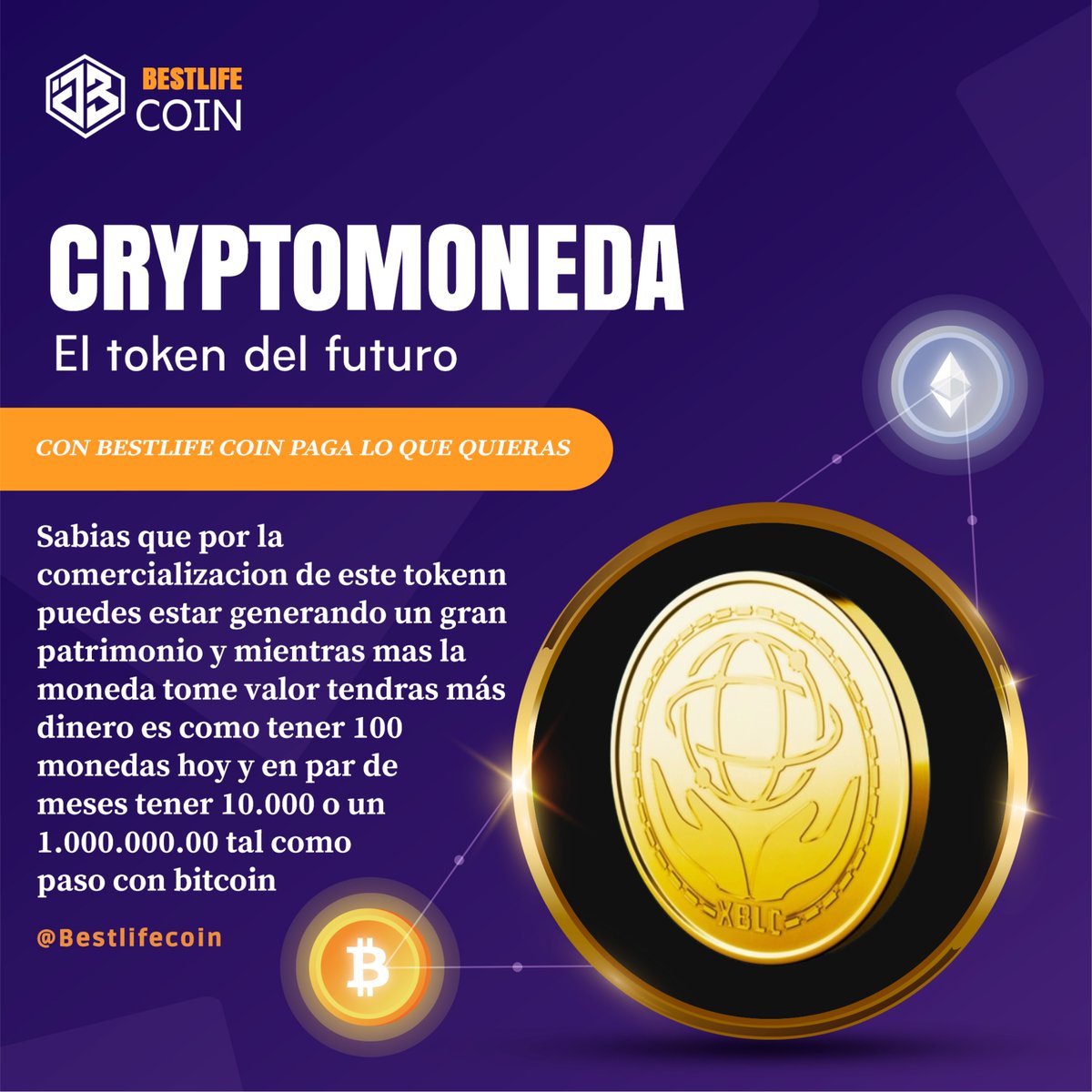 BestLifeCoin's tweet photo. 🏆 Vamos a ganar TODOS...
-
El crecimiento de nosotros es paso a paso, escalón por escalón, nos enfocamos en crear estructuras duraderas y sostenibles.
-
#cryptocurrency #crypto #cryptotrading #exchange #bestlifecoin #monedadigital #web3 #staking #stakingcrypto #NFT #metaverso https://t.co/rg7Wlxjkjf