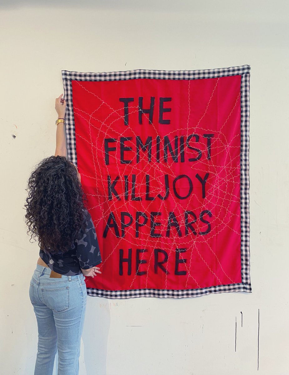 “Ode to the Feminist Killjoy,” is my way of honouring feminist scholar <a href="/SaraNAhmed/">Saran Ahmed</a> &amp; her invaluable impact on my life, art, &amp; research. ❤️ It is her voice I hear when taking steps as a #WomanofColour, a #Feminist, &amp; an #Artist! #LivingAFeministLife #ArtBasedResearch #Materiality