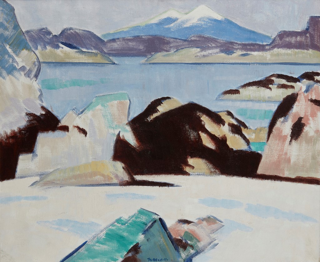 AliceStrang's tweet photo. Join me 'At Home with the Scottish Colourists' @MarchmontEstate 16-18 Sept, with talks, a studio visit to Gary Anderson &amp; tours of the Marchmont Collection, sponsored by @LyonandTurnbull. Info: https://t.co/fMYVeBUOYZ Left: FCB Cadell's The Blue Mountain, right: Marchmont House. https://t.co/pGjJsrWg8c