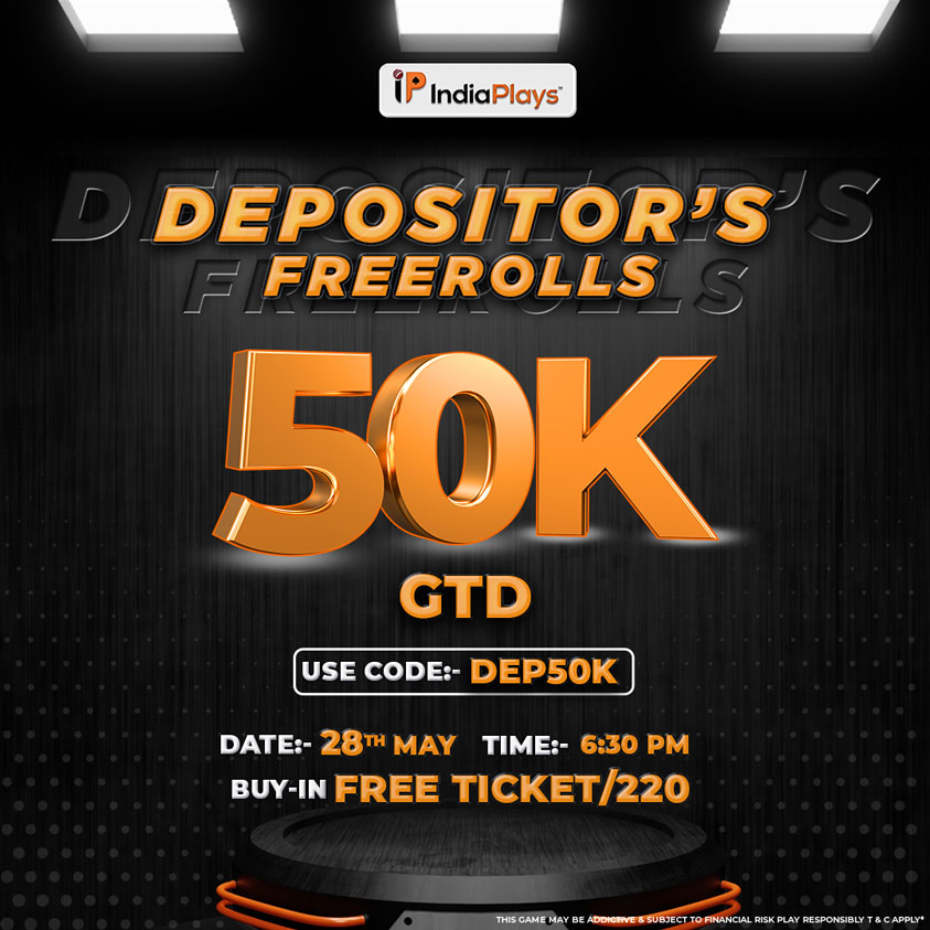 PlaysIndia's tweet photo. What will the code 'DEP50K' get you? Your share of ₹50,000! GTD on May 28th! Free ticket with a deposit! Don't miss it!
Join now: https://t.co/DcJmqkjlgE https://t.co/Xcw1mHbHq0