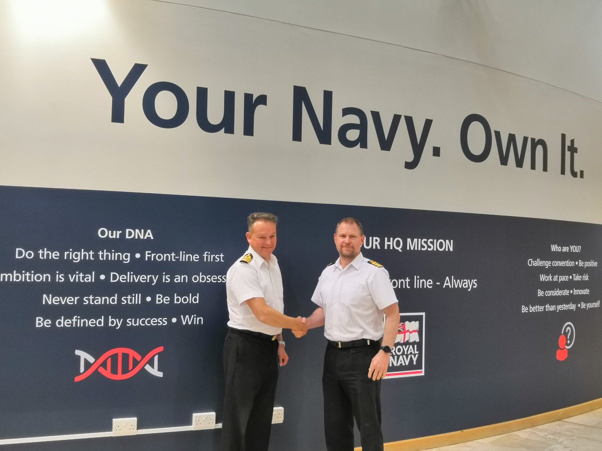 Today Capt Neale Piper stands down as HNNS on retirement and hands over to Cdr Pete Selwood to be Head of QARNNS. The background message sets the future direction, congratulations Pete, hope you enjoy your tenure as much as i did.