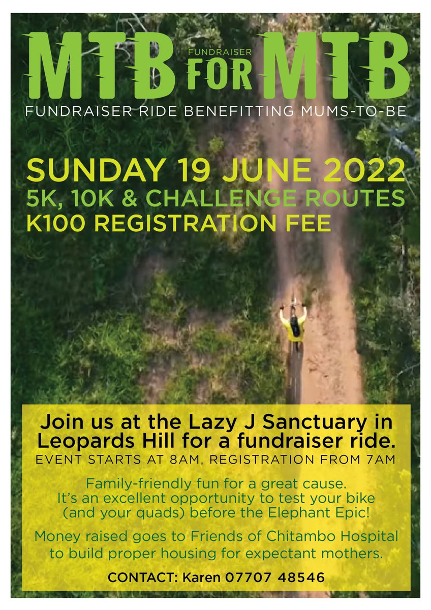 Know any cyclists who could participate in our Lusaka-based fundraising event, in support of Chitambo Mothers to Be? Thanks!