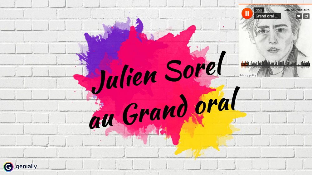 Au grand oral du bac, le candidat doit développer une argumentation autour de son projet d’orientation : voici la dernière partie du Grand oral d'un héros de Stendhal (et les conseils d'Elouan)...  i-voix.net/2022/05/grand-… #parcoursorel