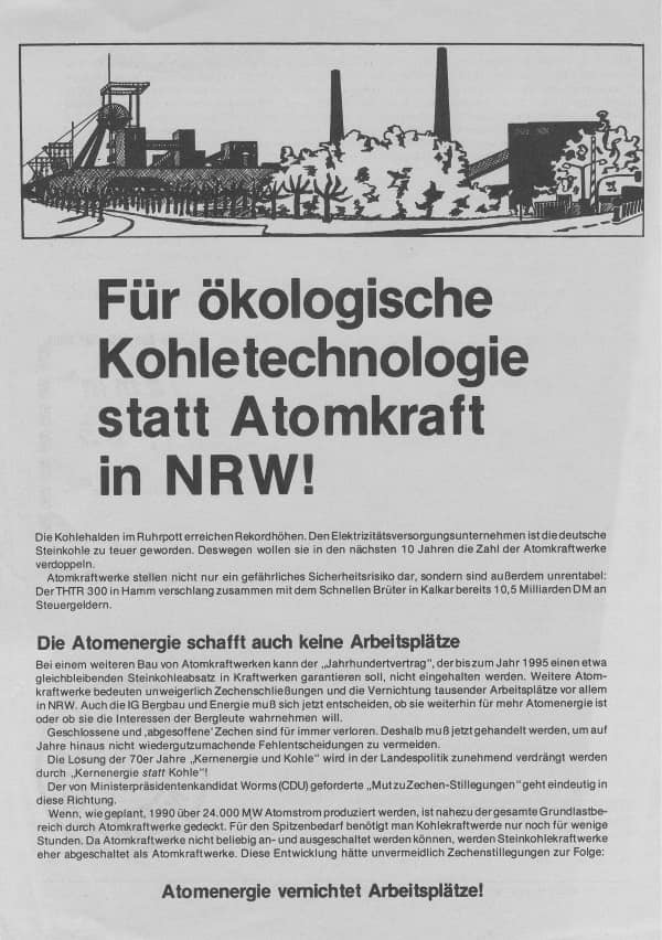 CharbonGaz's tweet photo. 🔵 #PointHistoire du vendredi ☝️
Le journal des membres du parti politique Les Verts en 🇩🇪 (que nous soutenons, ndlr) alerte... dès 1983 ‼️
"Pour la technologie écologique du #charbon au lieu de l'énergie #nucléaire en Rhénanie !
L'énergie #atomique détruit des emplois !" https://t.co/wgpIJM0LbI