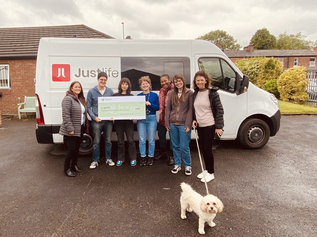AlisonPower2's tweet photo. @BAMConstructUK held a couple of fundraisers across the site at @Co-op Live with all the staff and sub-contractors. A Festive Clothing Day in December and a Mother Day’s Raffle in March and we have managed to raise £327.00 for @justlifeuk https://t.co/T0v1tgjaep
