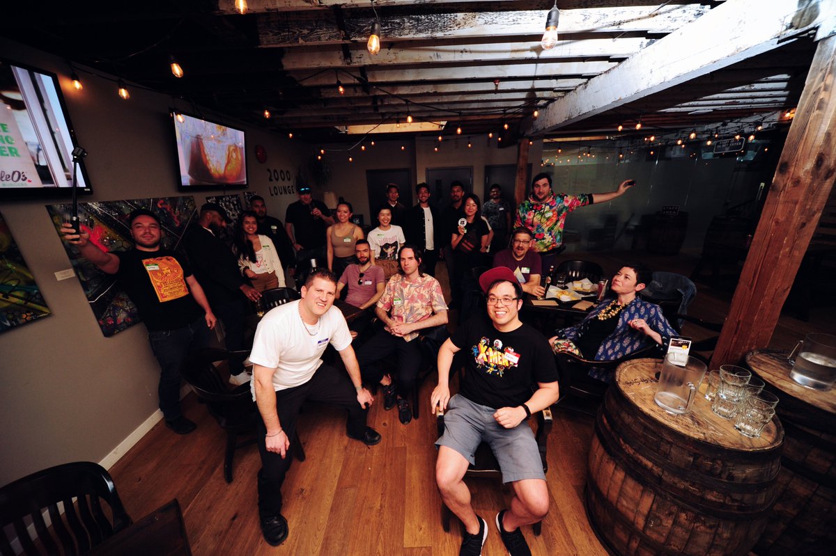 VancityNft's tweet photo. What a great event last night! Thank you to all that came and made our first event so much fun. We hope to continue to get to know you all at our future events !  @InkFinks @studiodawgz @GuavaGirlsNFT @BretJolliffe @tangibleint @_TysonDigital @RachaelAshe (📸@krisdelapena) https://t.co/CYq54DDDoG