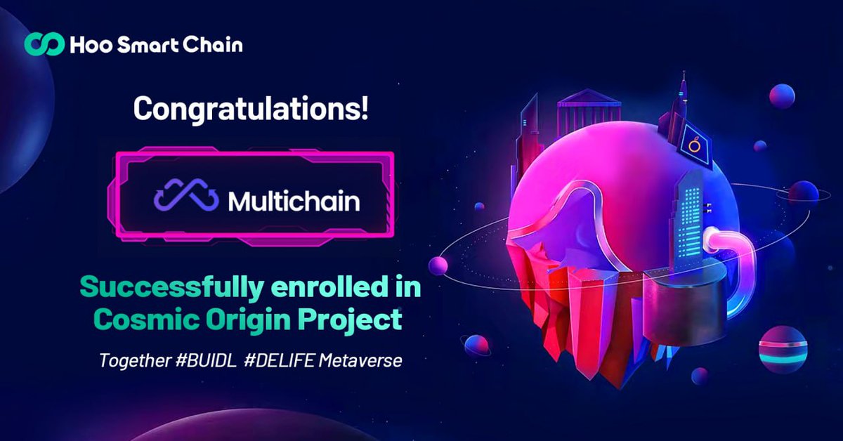 Hoo Smart Chain (@hoosmartchain) on Twitter photo We are excited to announce that <a href="/MultichainOrg/">Multichain (Previously Anyswap)</a> will be coming to #hoosmartchain !
More details to follow shortly, stay tuned
#cosmicoriginproject #MultiChain #hsc #hoo #DeLife #BUIDL We are excited to announce that <a href="/MultichainOrg/">Multichain (Previously Anyswap)</a> will be coming to #hoosmartchain !
More details to follow shortly, stay tuned
#cosmicoriginproject #MultiChain #hsc #hoo #DeLife #BUIDL