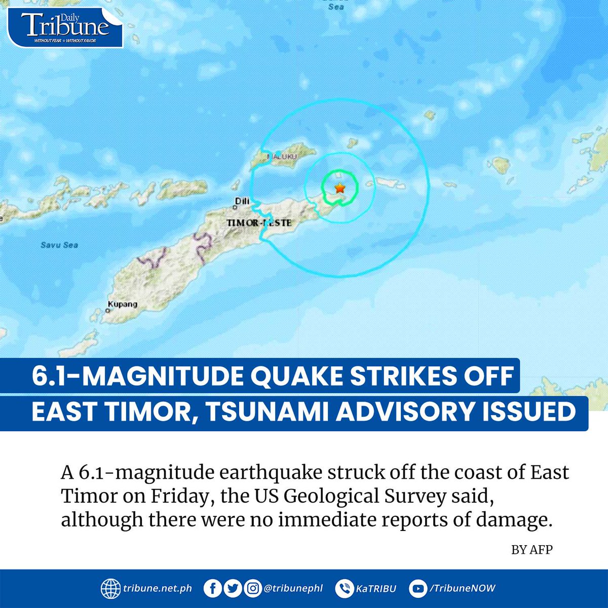 A tsunami advisory group said the quake “may be capable of generating a tsunami affecting the Indian Ocean region”.

Full Story: https://t.co/9qh63CBHXz

#earthquake
#Tsunami 
#DailyTribune https://t.co/aarP5Cwprq