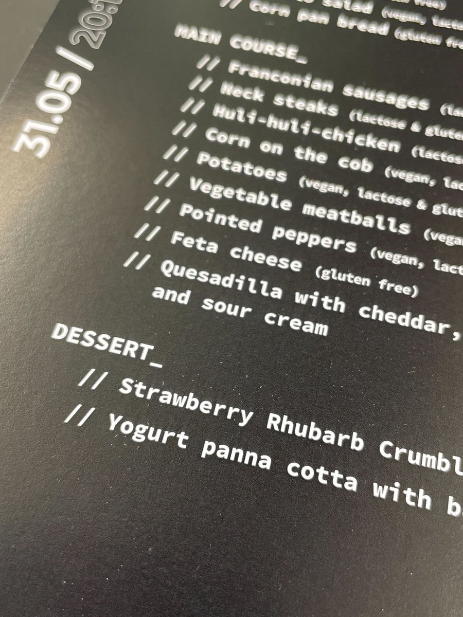 zollhofHQ's tweet photo. We heard people are curious – so here‘s a sneak peek of this year‘s #hackbay menu 🧑🏼‍🍳🤤 https://t.co/MBcZjfc6X8