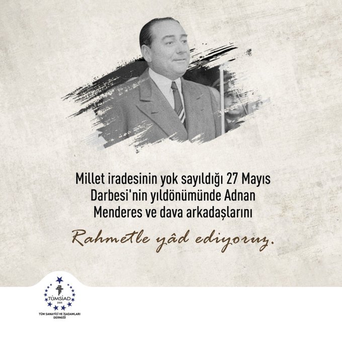 Milletin iradesine #27Mayıs 1960 darbesi ile vurulan tarihi kara lekenin 62. yıl dönümünde, Rahmetle....