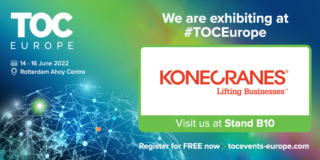 Konecranes's tweet photo. We are looking forward to meeting with the industry in-person once again at #TOCEurope on June 14-16 at the Rotterdam Ahoy Centre. Register and come for a cup of coffee at our stand #B10! https://t.co/vZLQ6y9CMY
#konecranes #konecranes #automation #ecolifting #B10 https://t.co/iGNp3c9cX1