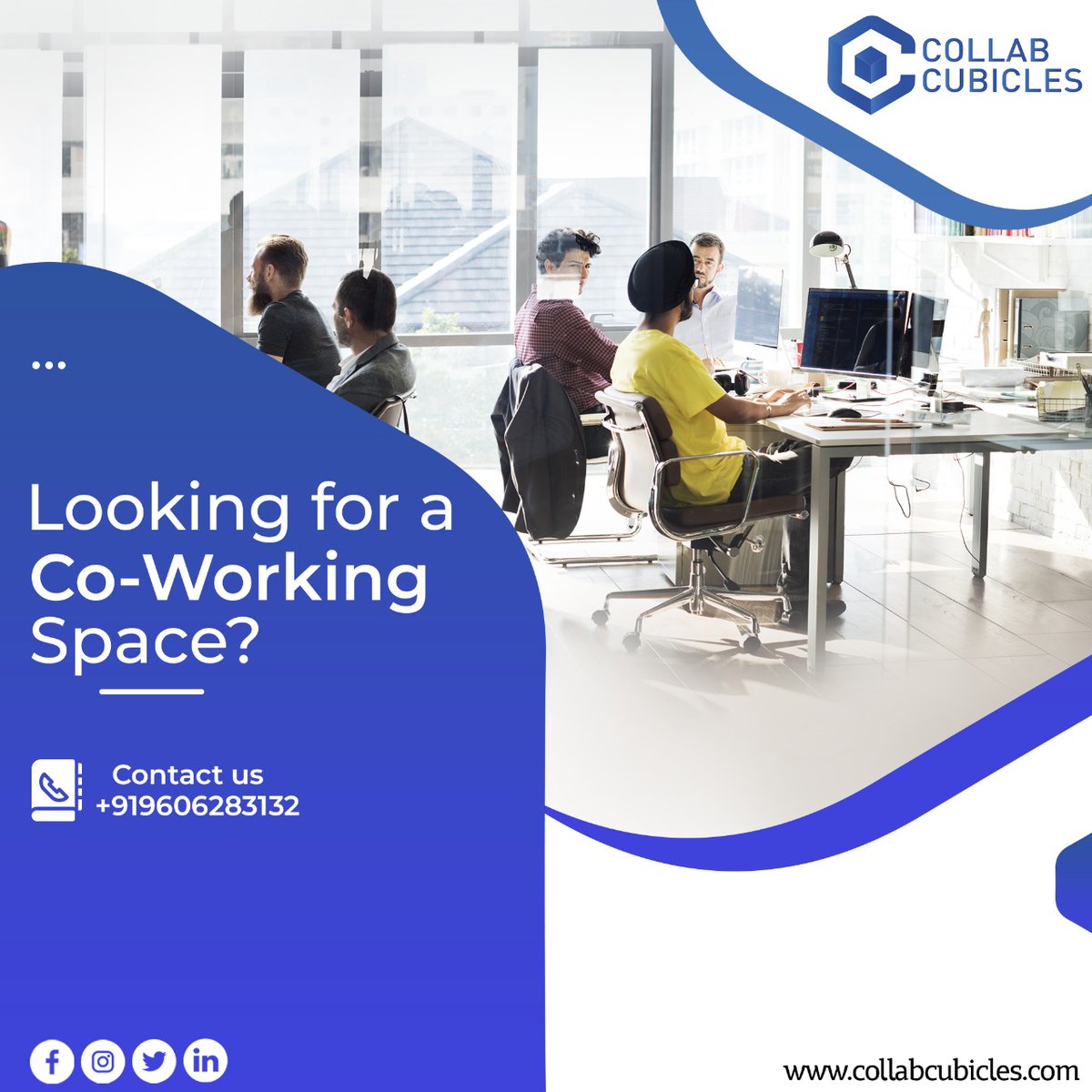 CollabCubicles's tweet photo. Give your business an entrepreneurial environment with a fully furnished office, #SharedDesk, #PrivateCabin, #MeetingRoom, Multi-Functional Printer, Affordable & more
Call: 9606283132 for daypass and benefits.
#workplace #coworking #collabcubicles #coworkingspace #bangalore https://t.co/TR8G7RVSz2