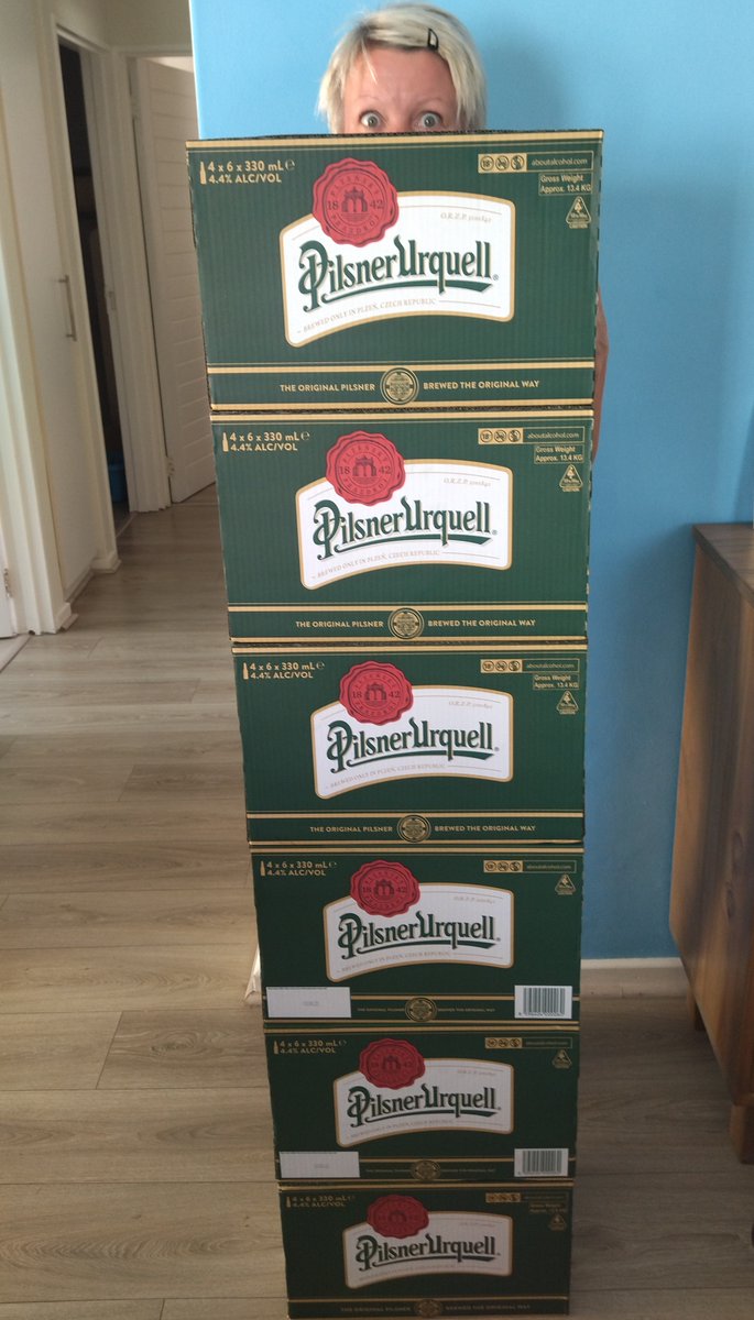 LucyCorne's tweet photo. The observant among you will have noticed that I have a bit of a thing for @Pilsner_Urquell. My fridge is always full of it, I travelled to Czech Republic to taste it at the source and now I've attempted to brew a version of it with @Liammac01  and the team from @saggystone (1/4) https://t.co/uxXlW3k0YM