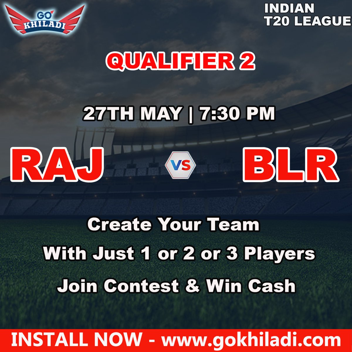 go_khiladi's tweet photo. Battle of Royals👑 Create your teams for #RCBvsRR only on #Gokhiladi & WIN BIG!!
⏩Click here to download the app now https://t.co/zd8RXgxn1w
#minifantasy #playfantasy #IPL #FantasyCricket #RCB #RRvsRCB #IPL2022 https://t.co/ZteLRh3T59