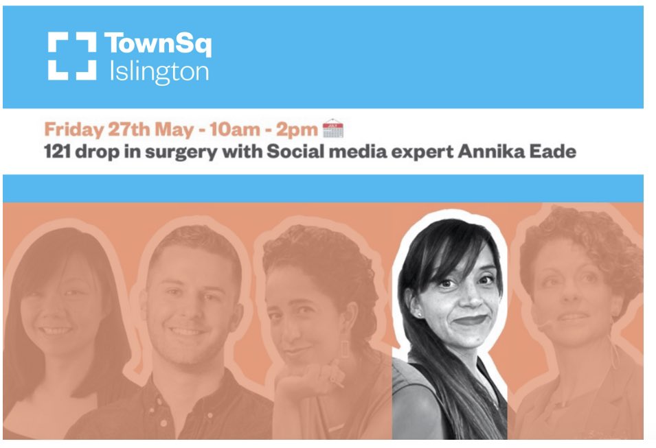 Today <a href="/TownSqIslington/">TownSq Islington - Coworking Space</a> we have social media expert Annika in the workspace 10am-2pm

FREE 121 drop in surgery &amp; complimentary workspace use today!

Register townsqislington.co.uk/events/121-dro…