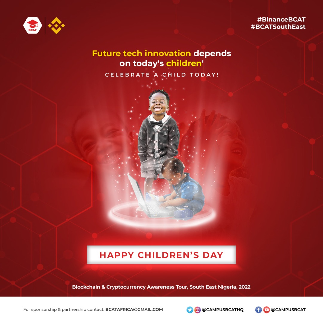 campusbcatHQ's tweet photo. Kids love to learn. Every African child deserves good education and a good background in tech innovation. With #blockchain, education becomes more decentralized, accessible and cheaper for the over 400 million Kids in Africa.
#BinanceBCATEnugu
#BlockchainEnugu https://t.co/nNv4jC951y