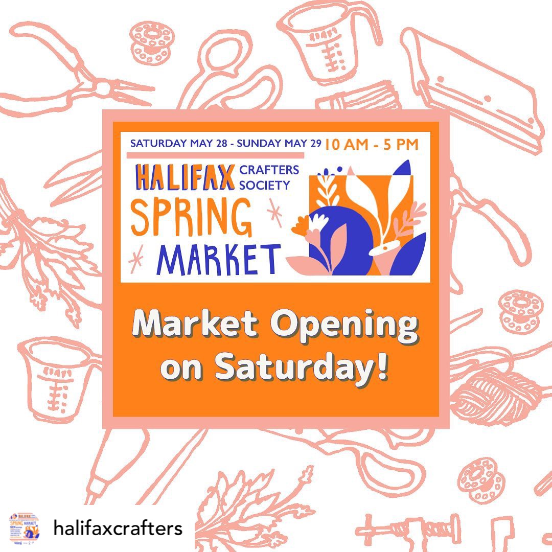 Only 1 more sleep until @halifaxcrafters SPRING MARKET 💃💃
:
join us tomorrow Saturday May 28th &amp; Sunday May 29th - 10am to 5pm at The Lighthouse Arts Centre - 1800 Argyle Street! 
:
#hfxcrafters #halifax #halifaxns 
#madeinNS #madebyhands #madeinthemaritimes #myhfxcrafters