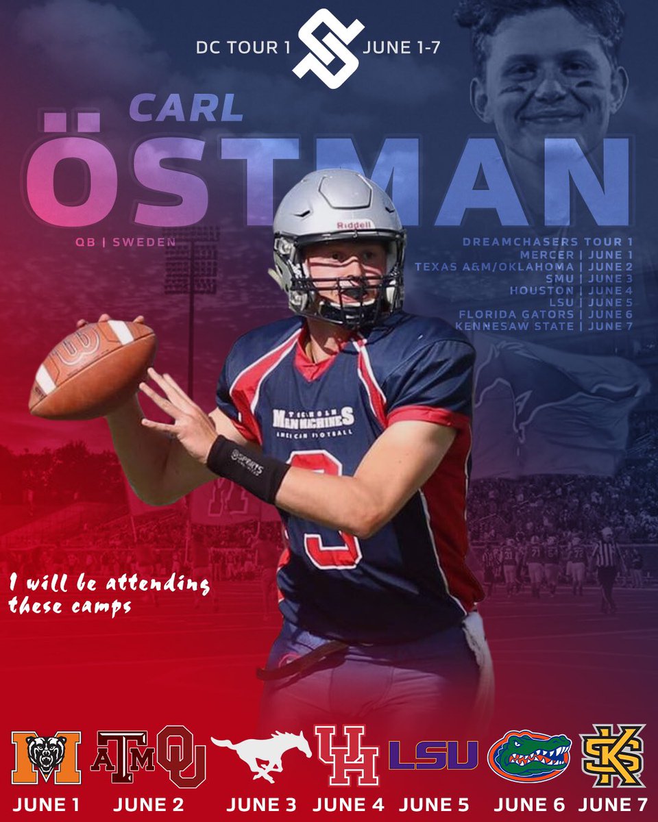 Carl Östman (@ostmancarl) on Twitter photo I’m excited to announce that I will be attending these camps on the DreamChasers Tour! I will be with <a href="/bcollier56/">Brandon Collier</a> and <a href="/ppirecruits/">PPIRECRUITS</a> I’m excited to announce that I will be attending these camps on the DreamChasers Tour! I will be with <a href="/bcollier56/">Brandon Collier</a> and <a href="/ppirecruits/">PPIRECRUITS</a>