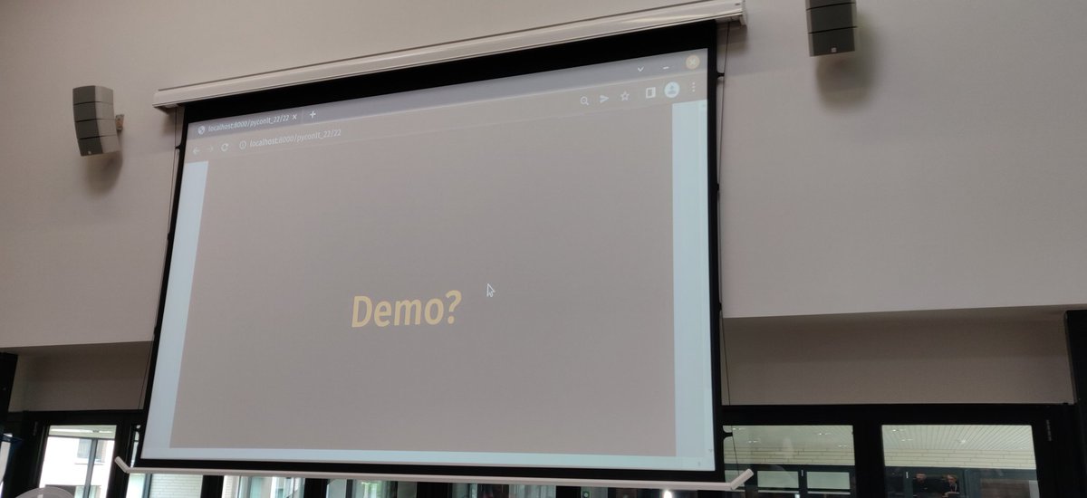 nithishr's tweet photo. That's a cool way to showcase your demo
"You were seeing the demo all along disguised as the slides"
Talk on Pysides by @EmmaDelescolle at @PyConLT
#pyconlt #pysides https://t.co/JKKVkIFnVx