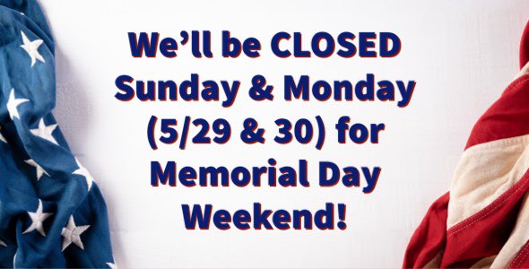 Open Friday &amp; Saturday 9-5pm!