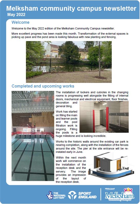 CampusMelksham's tweet photo. Welcome to the May edition of the Melksham Community Campus newsletter.  Have a great weekend when it arrives. 
@Sport_England 🙂 https://t.co/9RW9A7pF4z